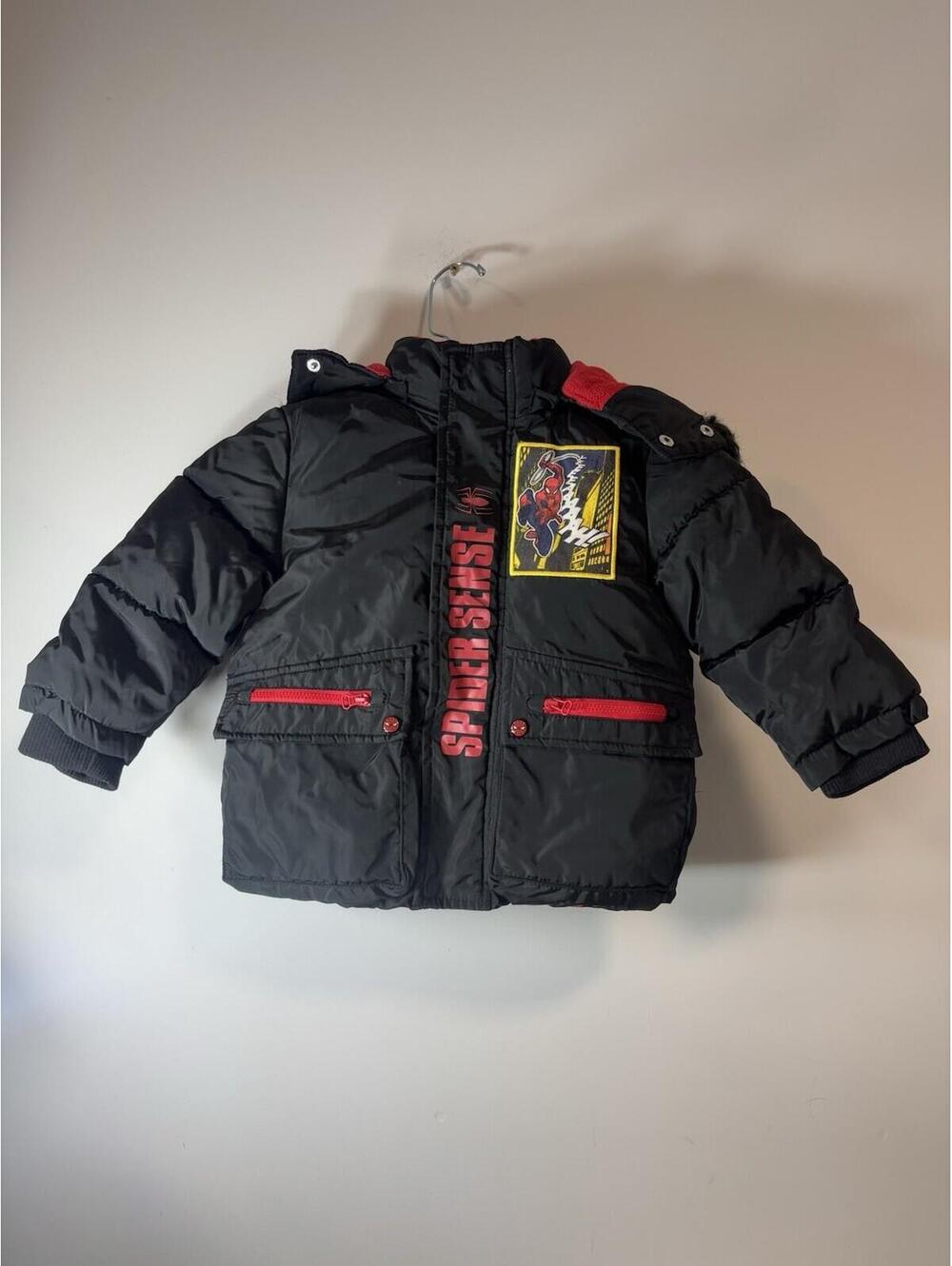 Marvel Spider-Man Toddler Boys Puffer Jacket, Red & Black, Size 2T